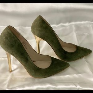 ASOS Olive Green Suede Heels